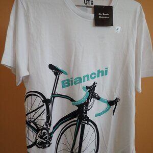 New WIth Tags Uniqlo "The Brands" Bianchi Oltre XR1 T-Shirt Sz Mens M